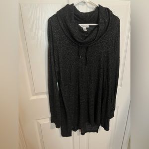 Motherhood Cowl Neck‎ Darker Gray Sweater Tunic Size Large